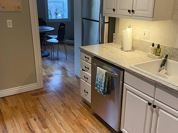 Kitchen into dining/office.