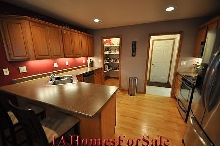 Kitchen with large walk-in pantry