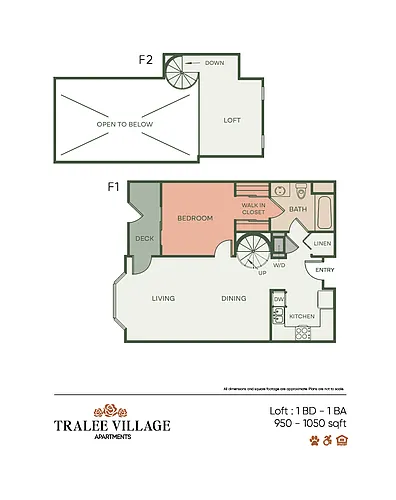 Floor plan 1 Bedroom Loft