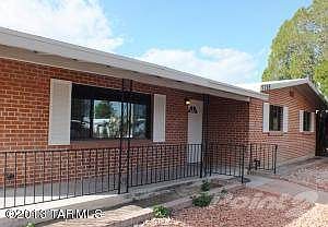 Close-up of front facade & front porch
