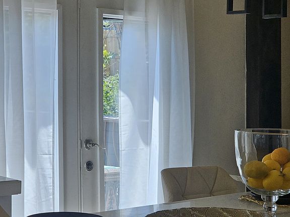 French doors to the patio deck