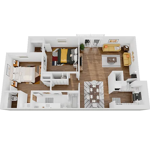 Floor plan 2 Bed 1 Bath