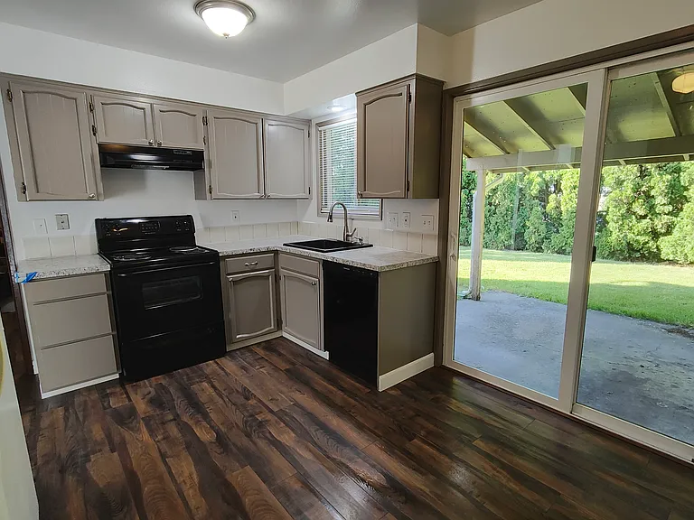 Door from kitchen to patio.