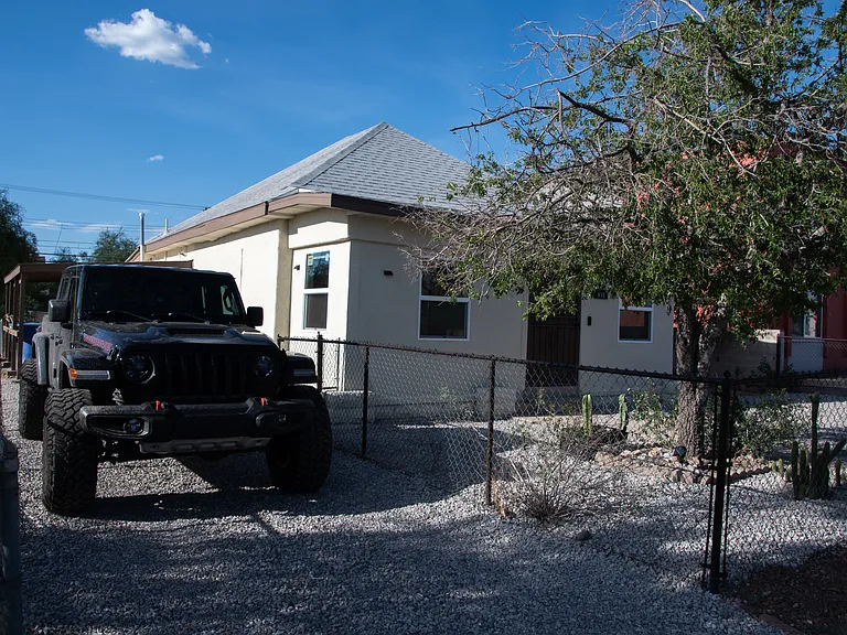 Private driveway with two vehicle occupancy plus additional street parking available.