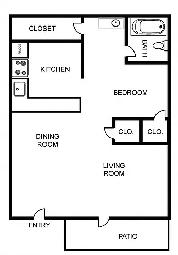 Floor plan A1 - Jr 1 Bedroom