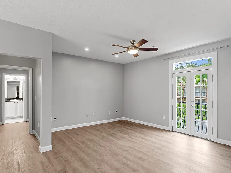 Living room with an open concept and plenty of natural light