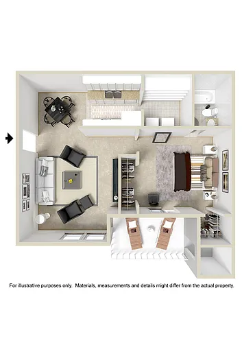 Floor plan 1 Bedroom