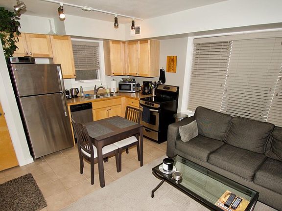 Living room and kitchen area