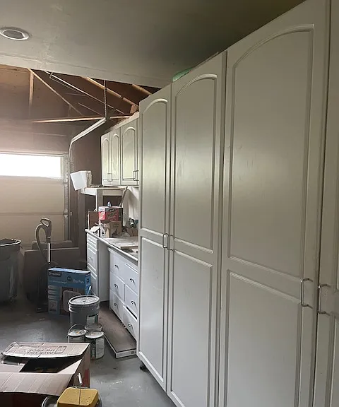 Cabinet storage in 2 car garage
