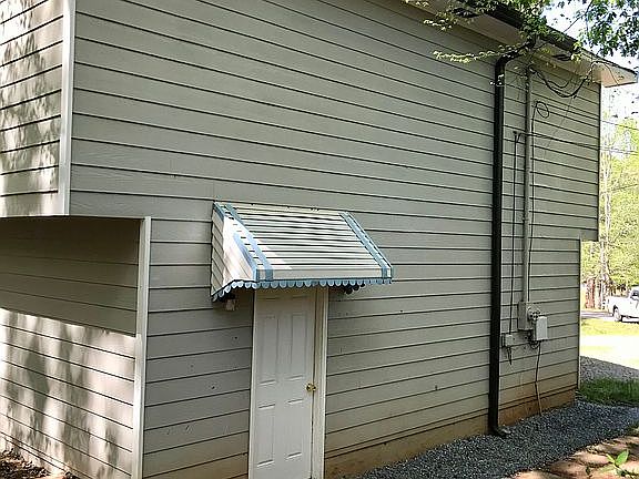 Side entrance to garage