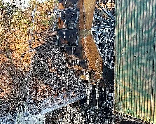 Water wheel on property!