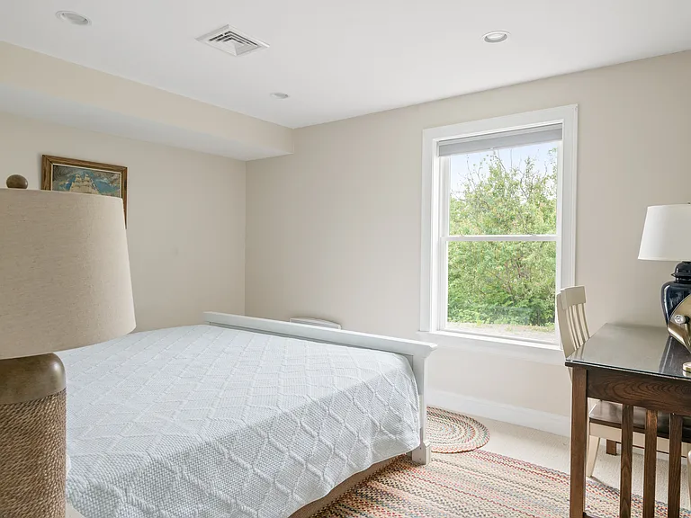 the ground floor garden bedroom with a king size bed