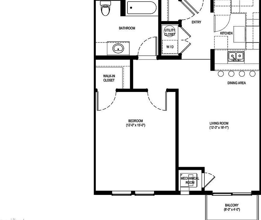 1Br FLoorPLan