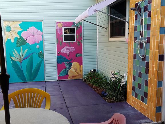 Patio with outdoor shower