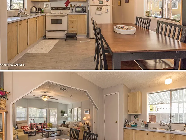 New stove and fridge, kitchen pantry with doggie door and updated lighting
