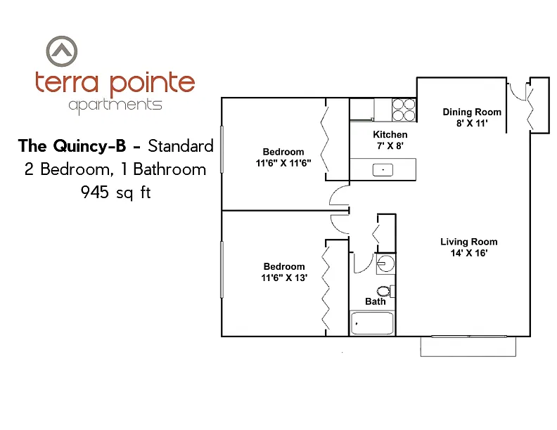Floor plan The Quincy-B - Standard