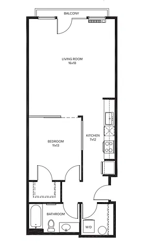 Floor plan Urban 1x1 F