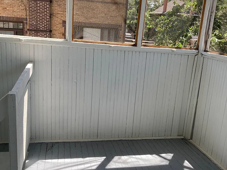 Covered deck.