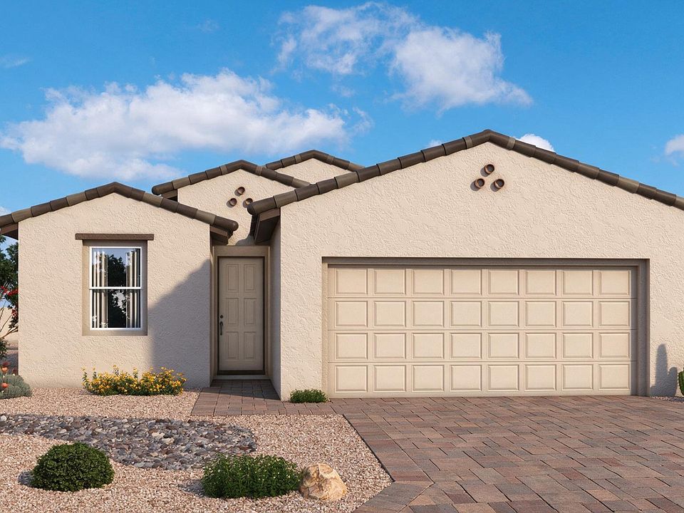 Magma Ranch, Florence AZ, Sedona Home Plan, Elevation A, Spanish, DRB Homes
