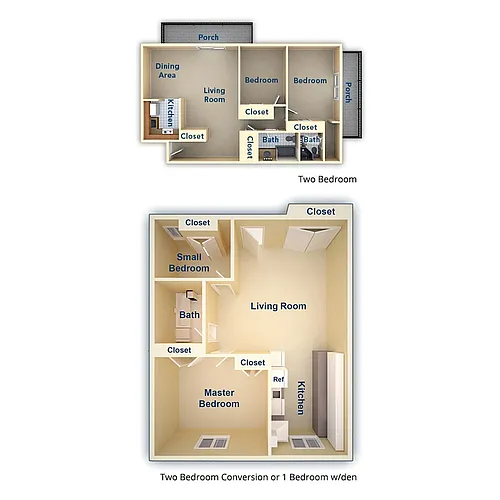 Floor plan Two Bedroom
