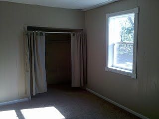 Bedroom with nice closet!