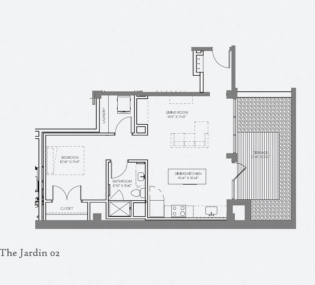 Floor plan The Jardin B02