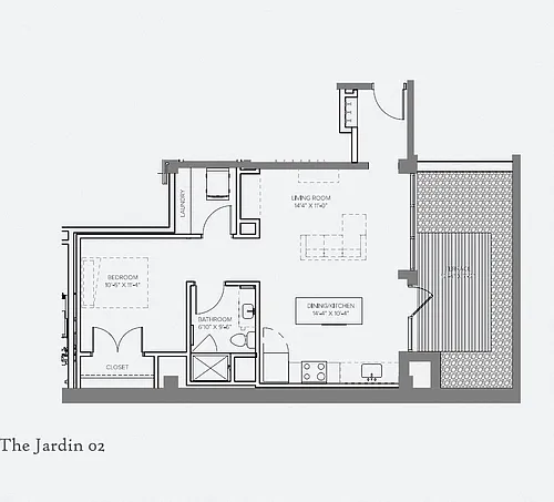 Floor plan The Jardin B02