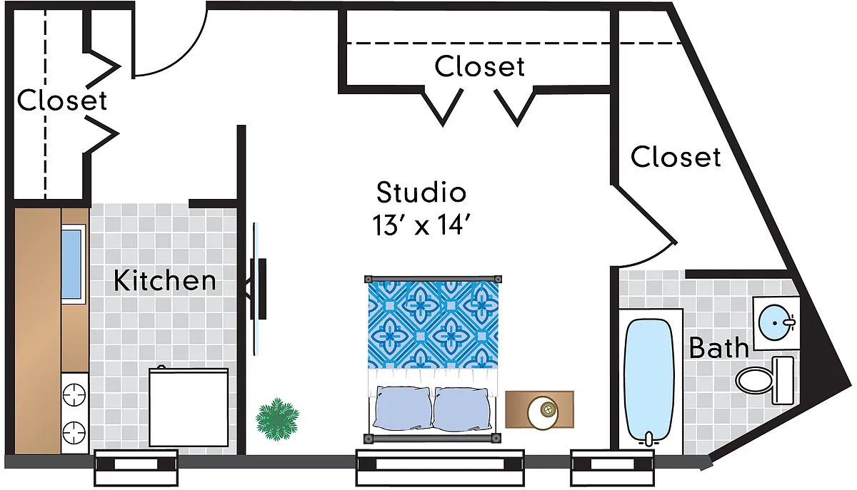 Floor plan Studio 11 Tier