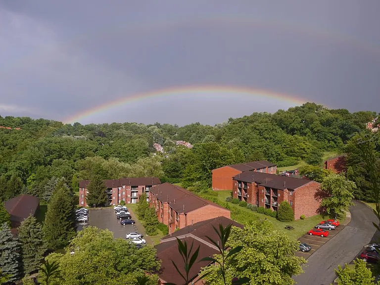 Balcony view, occasional rainbow