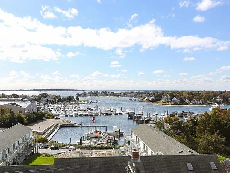 Roof deck view of Lewis Bay (summer).