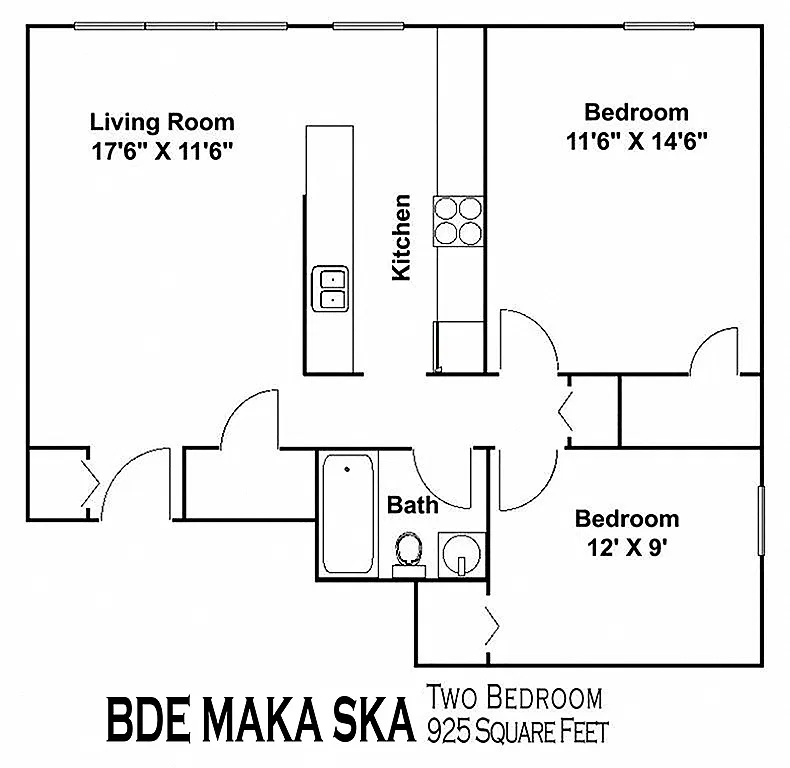 Floor plan Bde Maka Ska-P