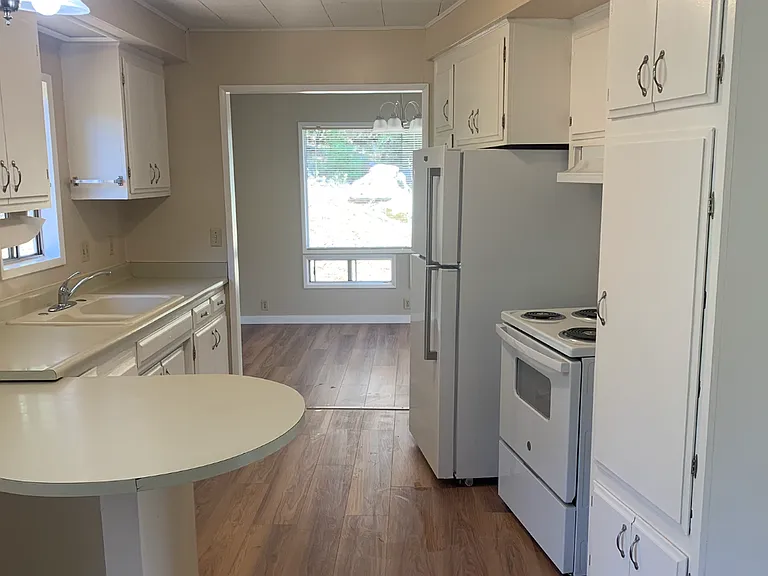 Kitchen, looking toward living room