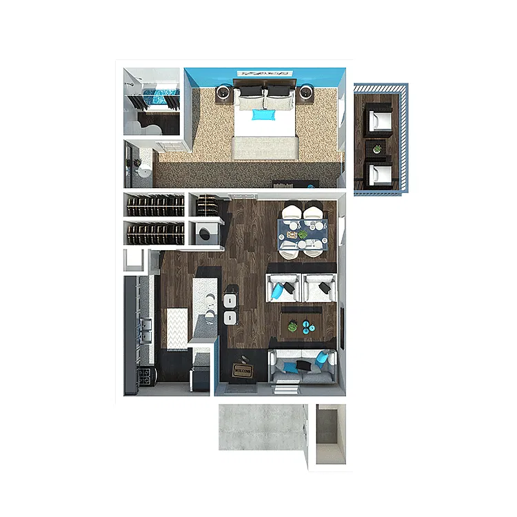 Floor plan One-Bedroom