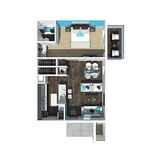 Floor plan One-Bedroom