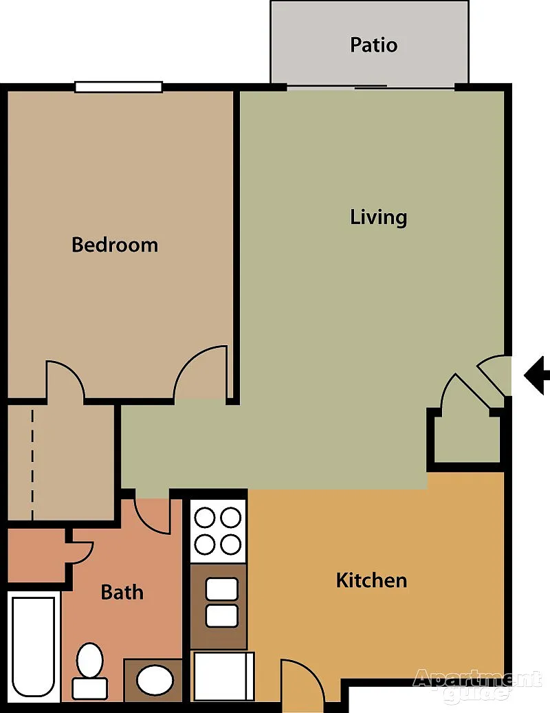 Floor plan 1 Bedroom Standard
