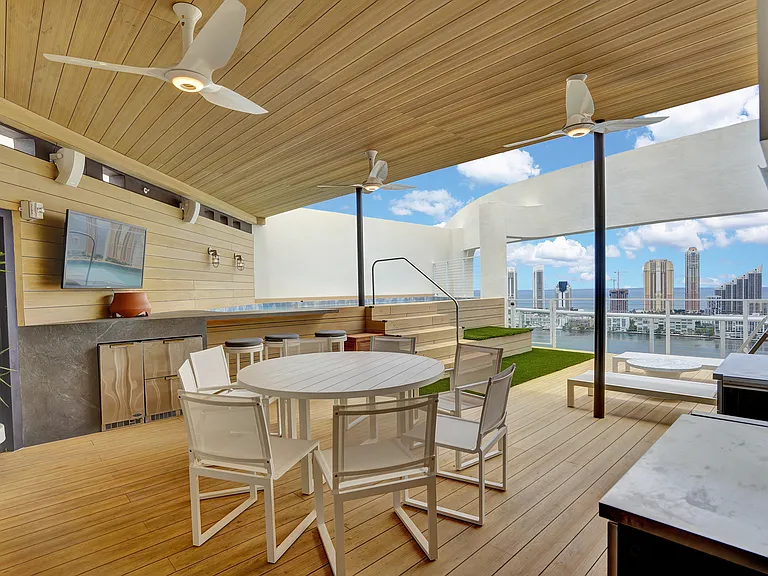 Private terrace with pool