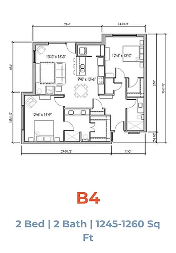 Floor plan 2X2