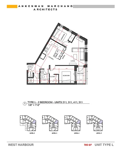 Floor plan 2 bd L