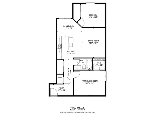 Floor plan Two Bedroom