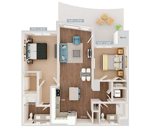 Floor plan B2U_1094SF2156