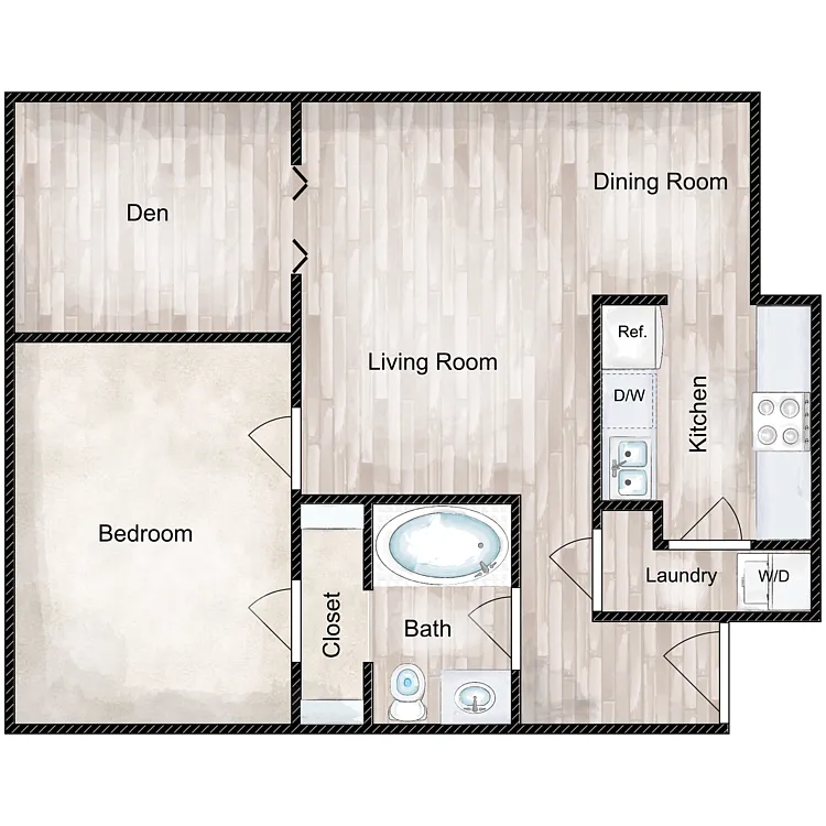 Floor plan Sofie at the Cottages