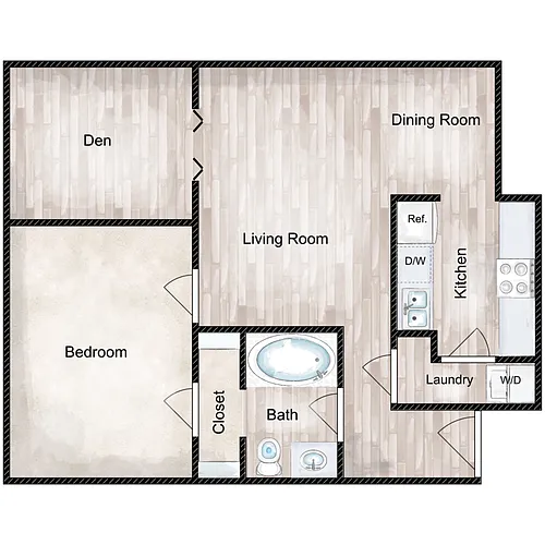 Floor plan Sofie at the Cottages