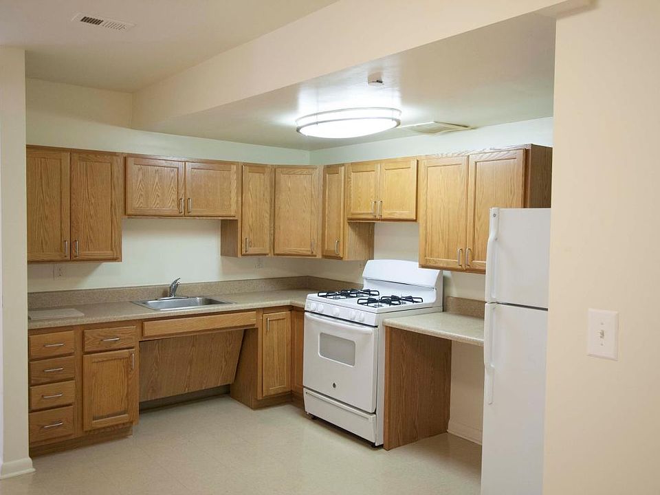 Kitchen with lowered countertops
