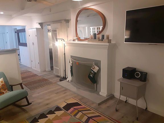 living room with fireplace