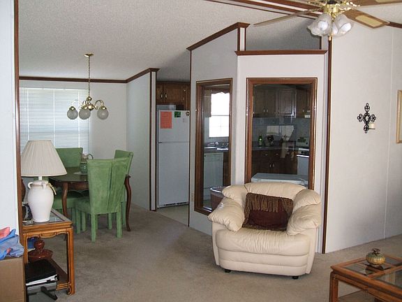 Living room looking into kitchen