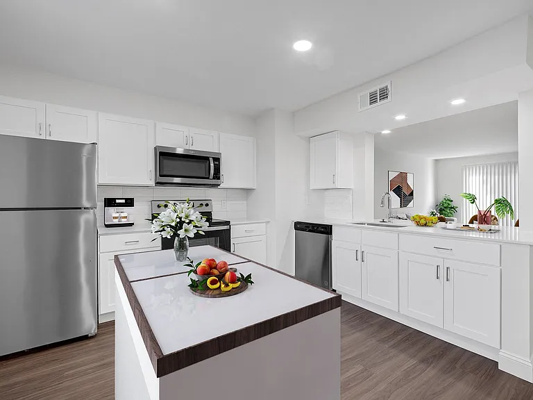 Newly renovated kitchens feature stainless steel appplicances