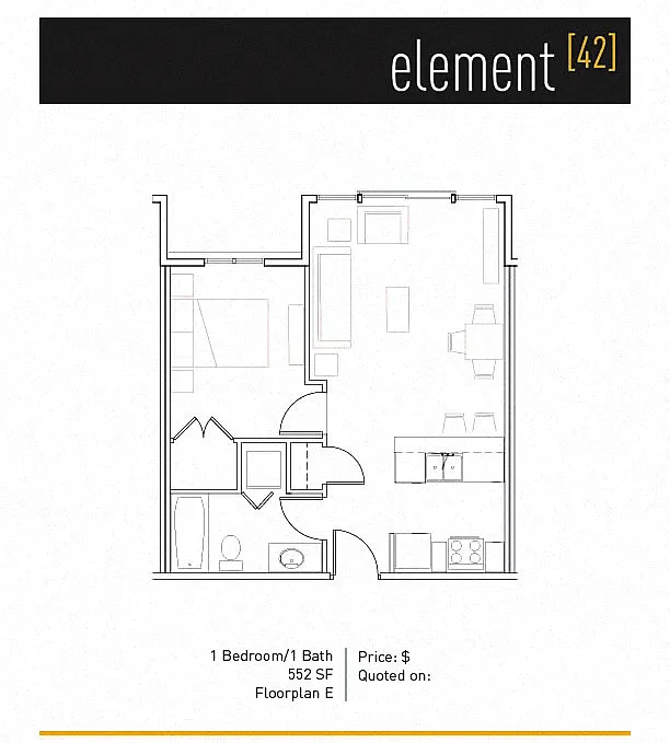 Floor plan 1X1 - E