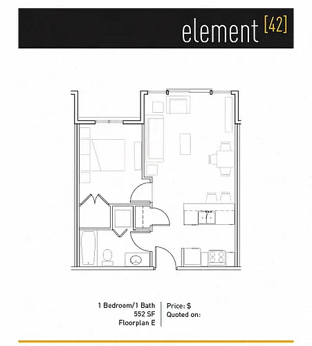 Floor plan 1X1 - E