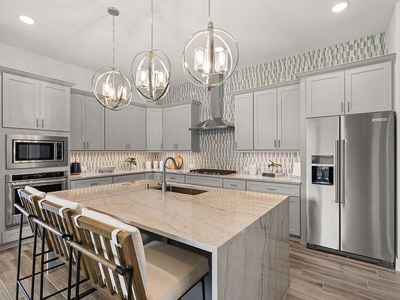 Eat-In Waterfall Kitchen Island
