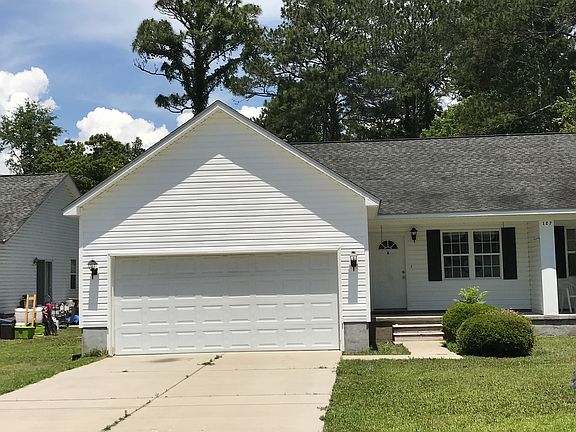 Front of Duplex with Garage